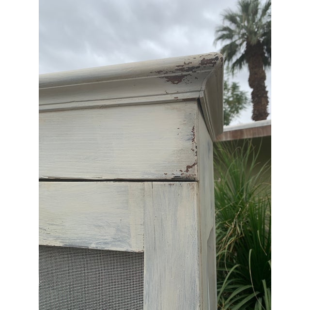 Antique Primitive Screened Pie Safe Painted Jelly Cupboard For Sale - Image 15 of 17