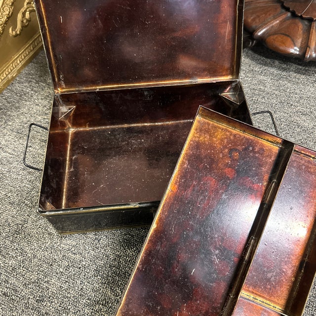 Early 20th Century Antique Metal Cash Box | Chairish