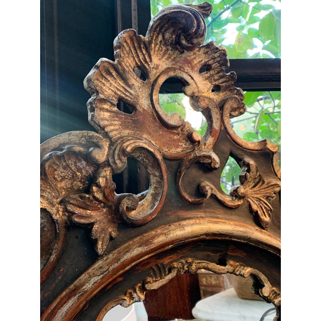 Early 20th Century Italian Carved Giltwood Wall Mirrors - A Pair For Sale - Image 10 of 16