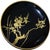 Set of Six Vintage Black Maki-E Lacquer Art Kyoto Japan Decorative Plates Hand Painted Gold Botanical Floral Patterns For Sale In Boston - Image 6 of 18