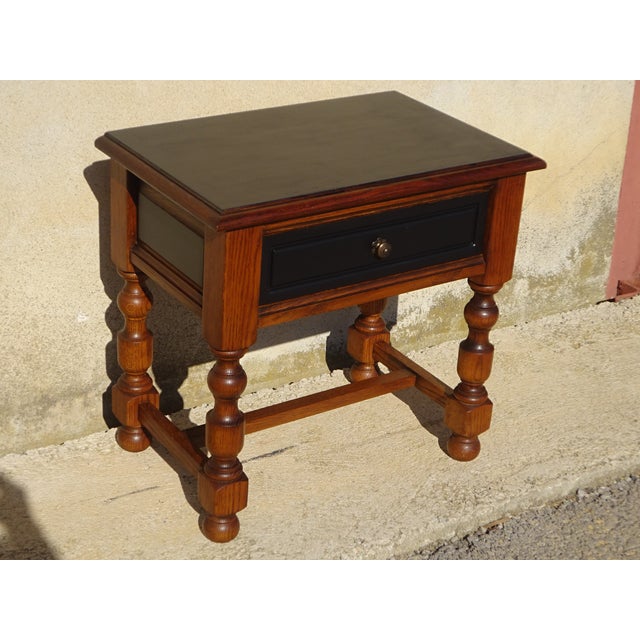 Vintage Bedside Table in Oak, 1980s For Sale - Image 10 of 15