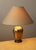 MONUMENTAL! TWENTIETH CENTURY HAMMERED BRASS CHINESE TABLE LAMP! 26" by 23" STUNNING SILK SHADE! This gorgeous lamp...