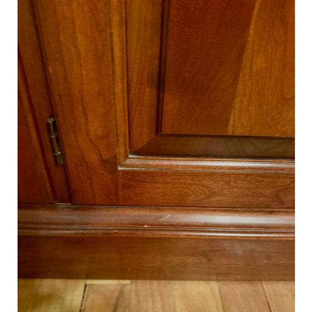 Pennsylvania House Solid Cherry Lighted China Cabinet For Sale - Image 11 of 11