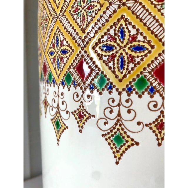 Ceramic Italian Ceramic Large Vase / Umbrella Stand by Francesco Fasano, 2007 Grottaglie, Italy For Sale - Image 7 of 12