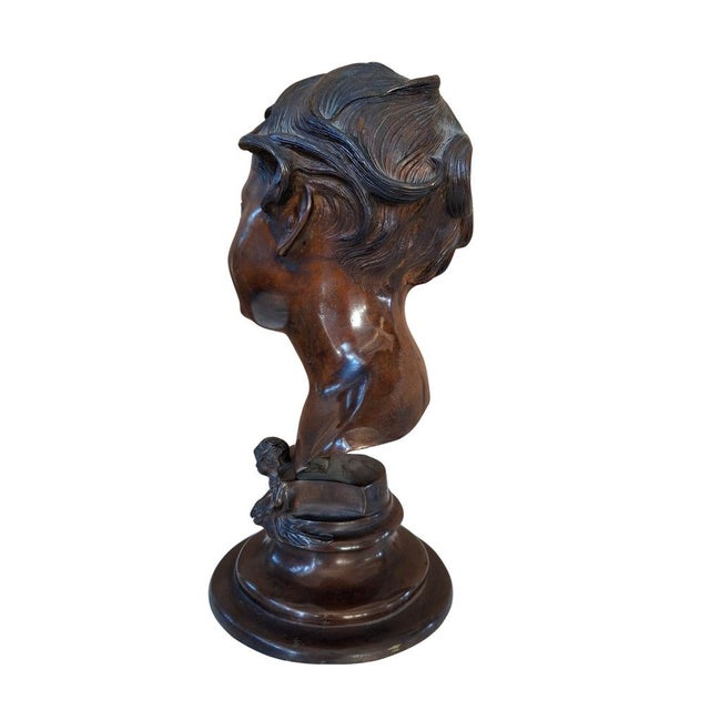 Vincenzo Gemito Alessandro (Anastolè), Bust of Young Boy, 1890, Bronze For Sale - Image 4 of 15