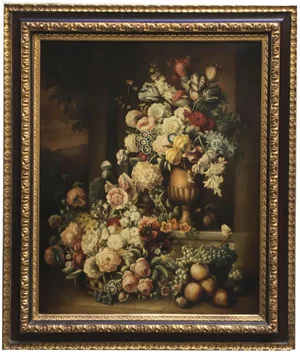 After Van Huysum, Still Life with Flowers, 2013, Oil on Canvas, Framed