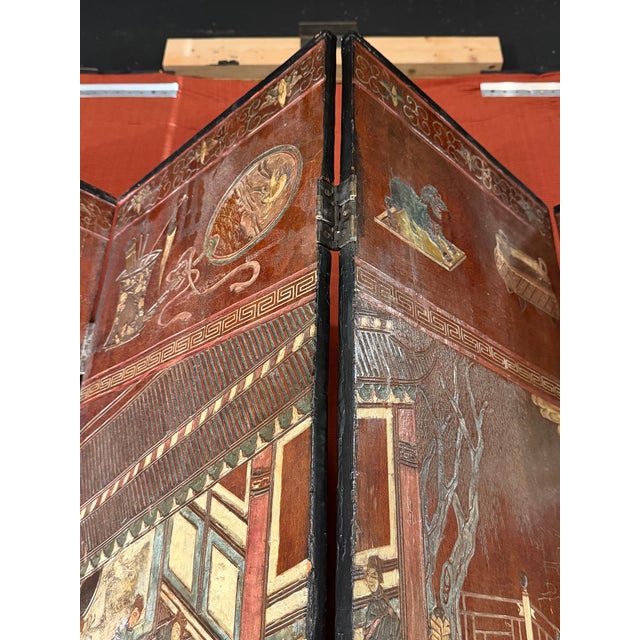 An Eight Panel Coromandel Lacquer Screen For Sale - Image 4 of 14