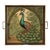 Vintage Style Peacock Decorative Tray- Large For Sale