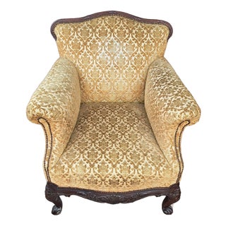 Louis XV English Lounge Chair in Mahogany For Sale