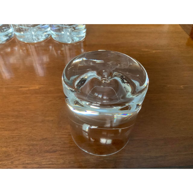 1980s Double Old Fashion Floating Bubble /Rock Glasses- Set of 6 For Sale - Image 4 of 9