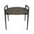 Contemporary Modern Slate & Iron Oval End Side Table For Sale - Image 3 of 5