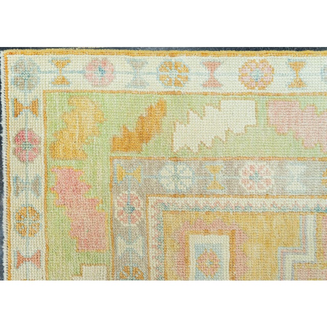 Turkish Oushak Rug 5'11" x 7'2" #19152 For Sale - Image 4 of 8