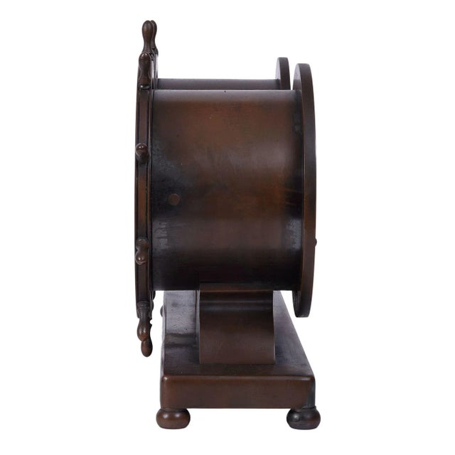 1920s Waterbury Ships Wheel Clock & Weather Station For Sale - Image 5 of 8