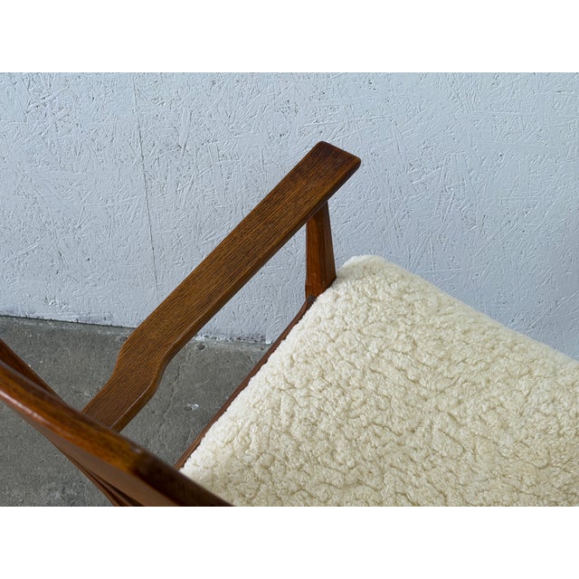 1960s Oak Razorblade Rocking Chair by Henning Kjærnulf, 1960s For Sale - Image 5 of 10