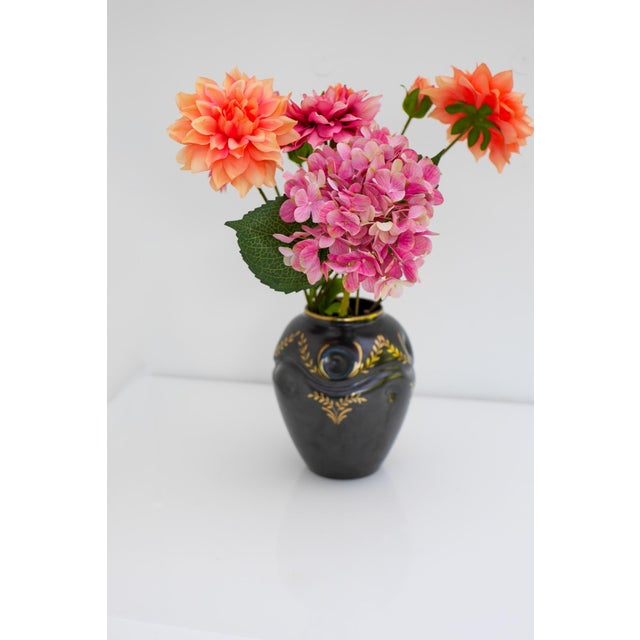 A striking Art Deco ceramic vase designed in the 1930s by Harald Östergren for the prestigious Swedish manufacturer Upsala...