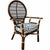 Vintage Rattan Balloon Chair With New Schumacher Cushion For Sale - Image 4 of 7