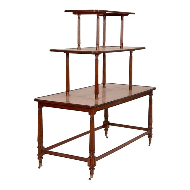 English Regency Style Three Tiered Etegere on Casters For Sale