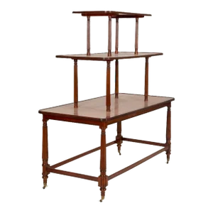 English Regency Style Three Tiered Etegere on Casters