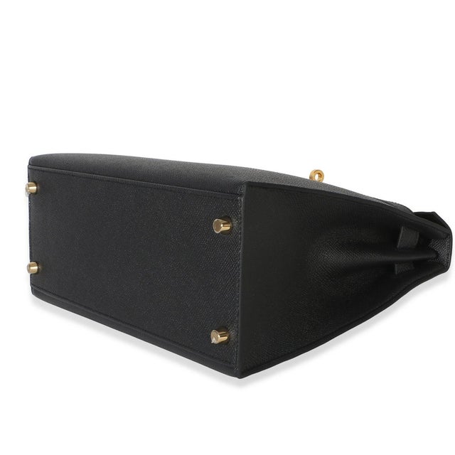 Animal Skin Black Epsom Sellier Kelly 28 PHW For Sale - Image 7 of 9