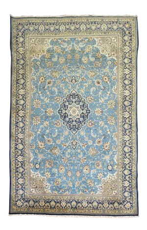 Vintage Blue Kashan Rug - 8'1'' x 13'2''