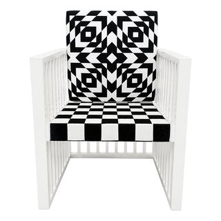 White Wooden Armchair, 1980s For Sale