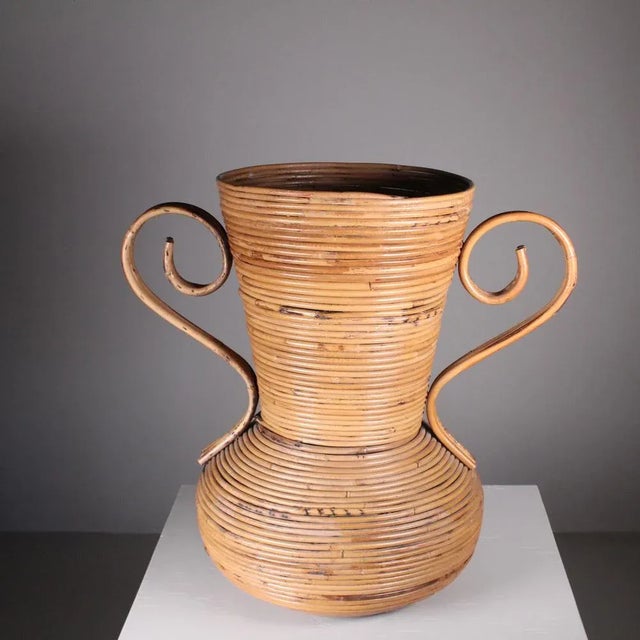 Rattan Amphora Vase from Vivai del Sud For Sale - Image 11 of 11