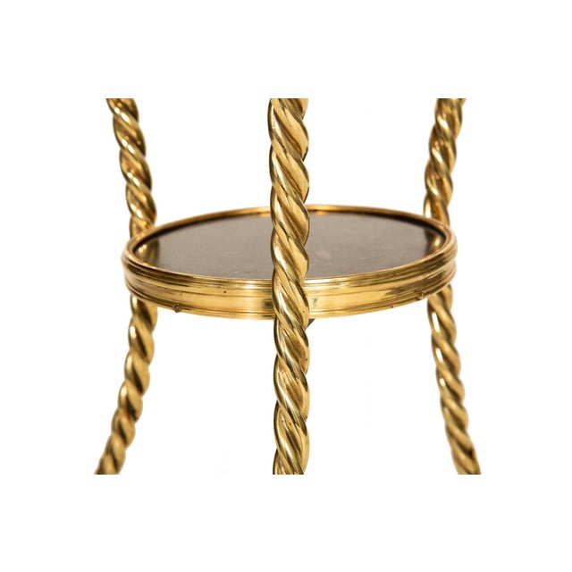 French Neoclassical Bronze "Rooster" Marble Side Table Gueridon For Sale - Image 10 of 16