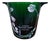 20th Century Anemones Champagne Bucket in Green Glass by Perrier-Jouët, 1970s For Sale