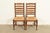 Baker Furniture Style English Country Rustic Carved Solid Oak Ladder Back Dining Chairs With Rush Seats, Pair For Sale - Image 13 of 13