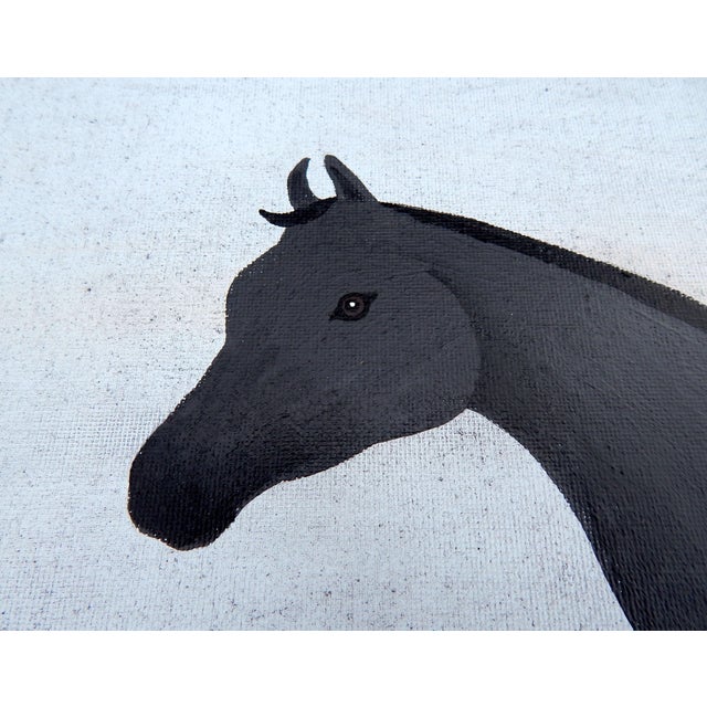 Matt Rix, Naïve Style Galloping Horse, Oil Painting For Sale - Image 7 of 11