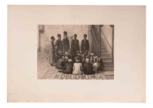 Auguste Raffet, Group of Men in a Mosque, Lithograph, 1845