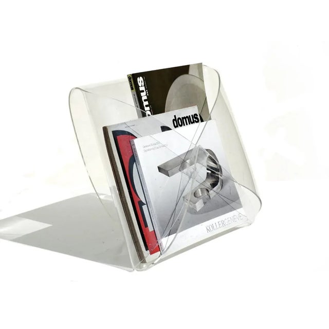 Acrylic Glass Magazine Rack, 1970s For Sale - Image 6 of 6