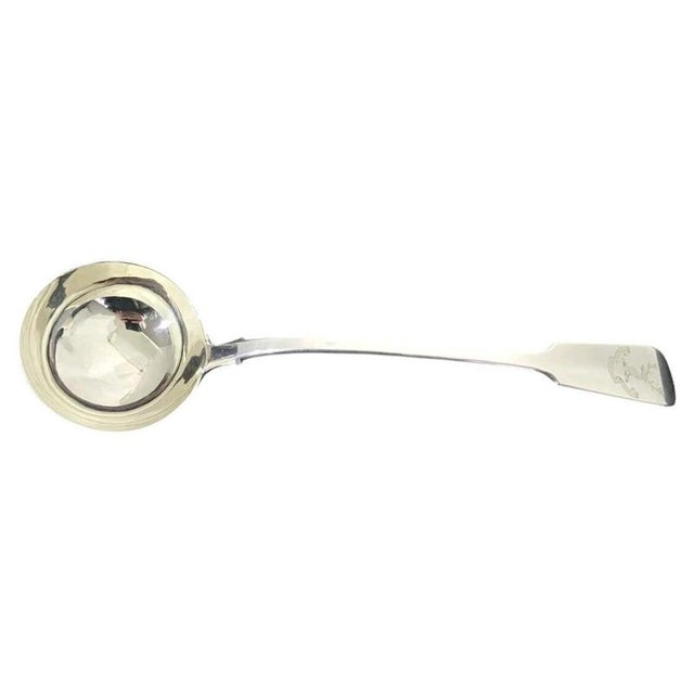 Antique Sterling Silver Soup Ladle from Chawner & Co., London, 1854 For Sale - Image 10 of 10
