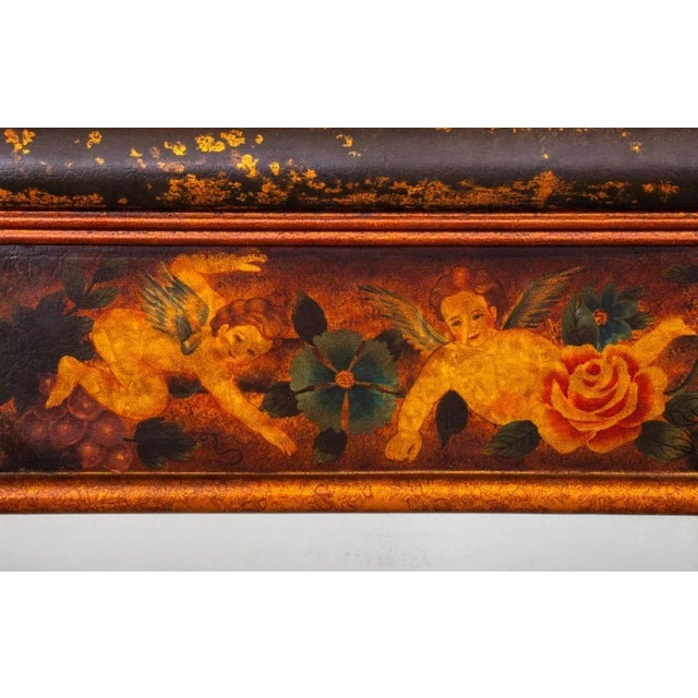 Early 20th Century Decoupage Decorative Cherub Mirror, 20th C For Sale - Image 5 of 7