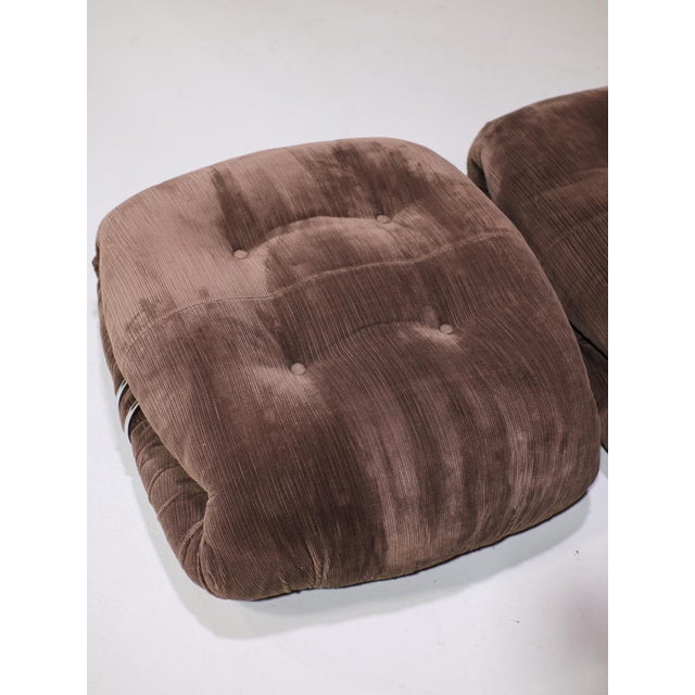 Set of Soriana Chair and Ottoman from Cassina, 1970s For Sale - Image 14 of 17