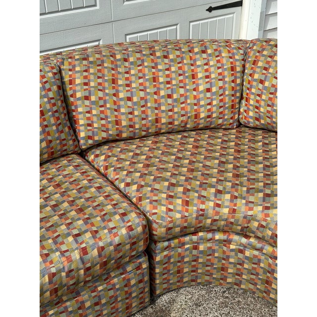 Textile Vintage Thayer Coggin Postmodern Wraparound Sectional For Sale - Image 7 of 18