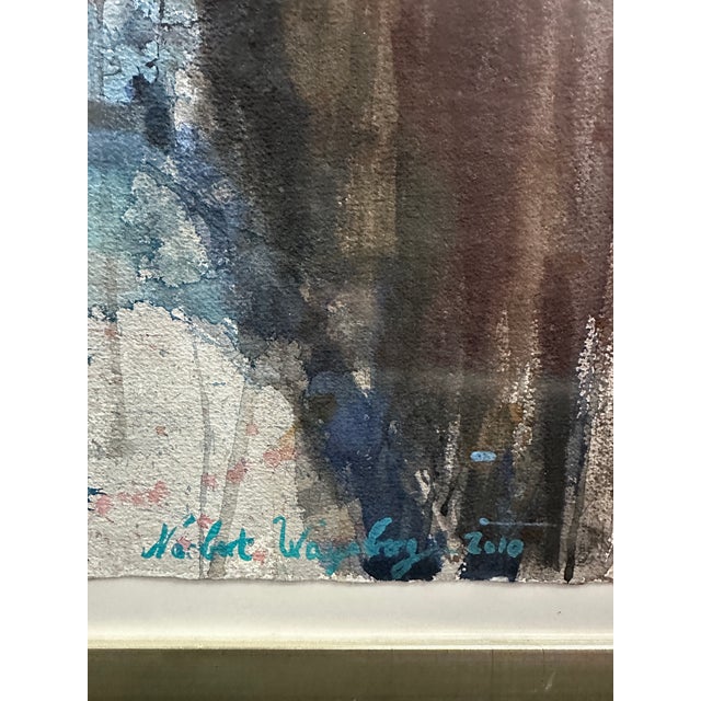 2010s Painting “Dance1” Watercolor by Norbert Waysberg For Sale - Image 5 of 5