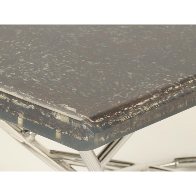 Coffee Table with Embedded Ants Nest in Resin and Stainless Steel by Bruno Helgen, Bali, 2000s For Sale - Image 3 of 18