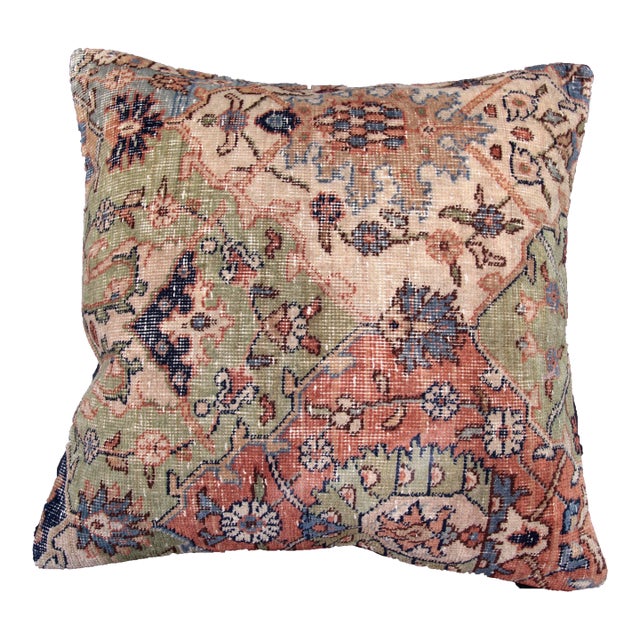 Handwoven Decorative Green Tone Pillow Cover -20'' X 20'' For Sale