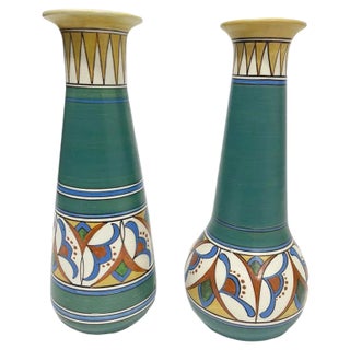 Dutch Elrakka Pottery Vases, 1915, Set of 2 For Sale
