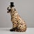 Cheetah Porcelain Candleholder with Glaze For Sale - Image 5 of 12