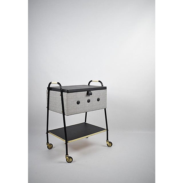 Metal Serving Bar Cart, 1970s For Sale - Image 7 of 13