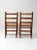Brown Antique Splint Weave Seat Chairs Pair For Sale - Image 8 of 13