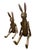 2000 - 2009 Whimsical Hand-Carved & Articulated Wooden Rabbit Pair For Sale - Image 5 of 10