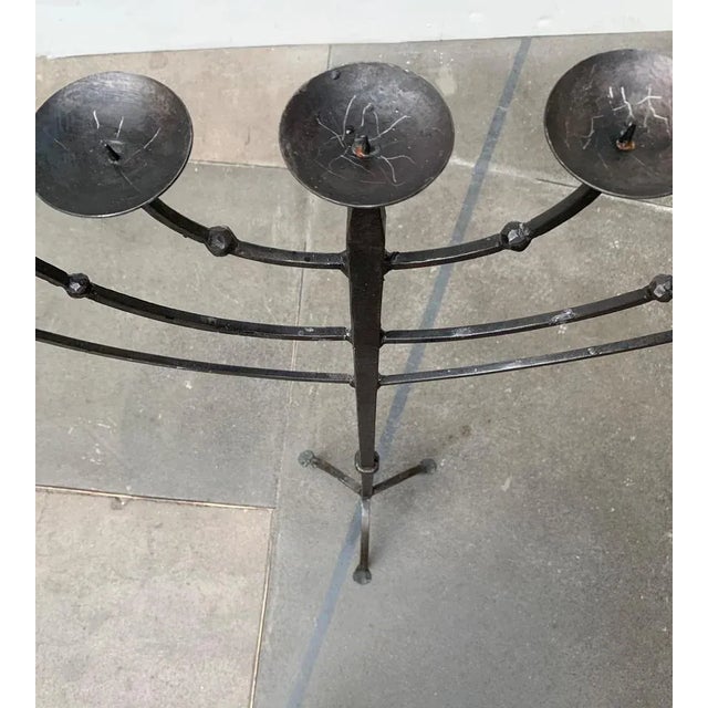 Brutalist Wrought Iron Candleholder For Sale - Image 6 of 18
