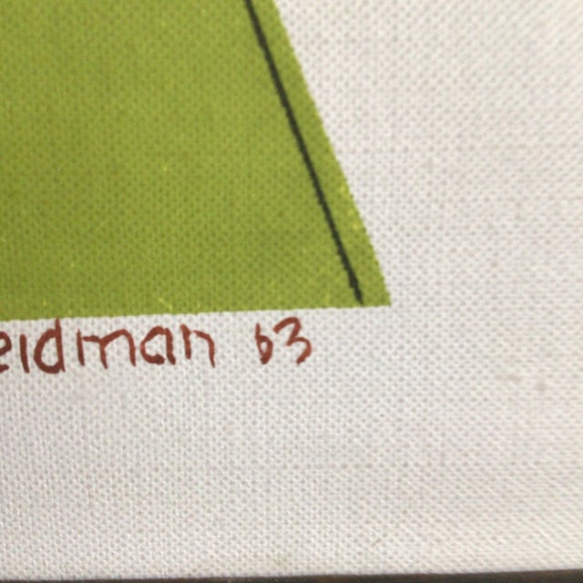 Green 1963 David Weidman Framed Vinyl on Masonite Silkscreen of “Children at the Playground ” For Sale - Image 8 of 12