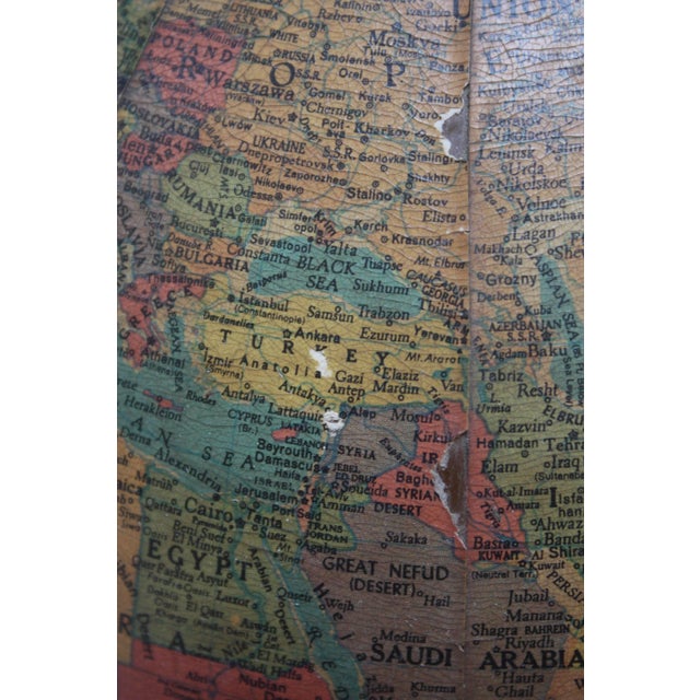 1950s 1950s Replogle Glass Illuminated Precision Globe For Sale - Image 5 of 11