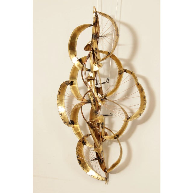 Mid-Century Modern Mid Century Modern Abstract Metal Wall Sculpture For Sale - Image 3 of 12
