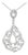 Late 20th Century 14K White Gold Topaz Diamond Drop Pendant Necklace For Sale