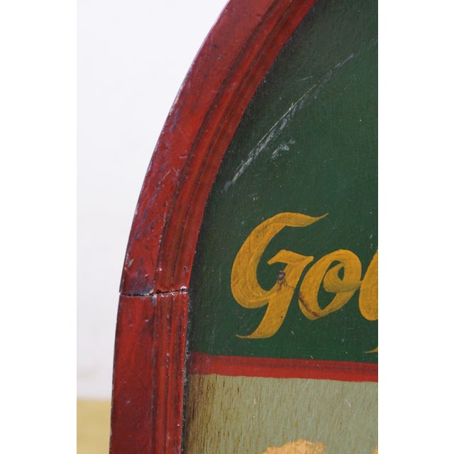 Wood J. Peacock Golf Equipment Fine Hickory Shafts Advertising Sign Plaque 36" For Sale - Image 7 of 12